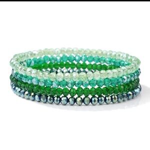 Gorgeous swarovski beads elastic bracelet -4 strands